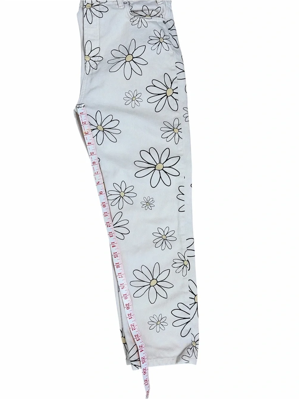 We The Free Daisy Print Mid Rise Button Fly Jean Size 26